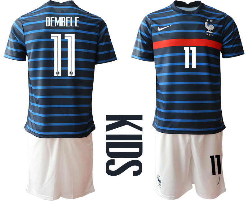 2021 France home Youth #11 soccer jerseys->youth soccer jersey->Youth Jersey